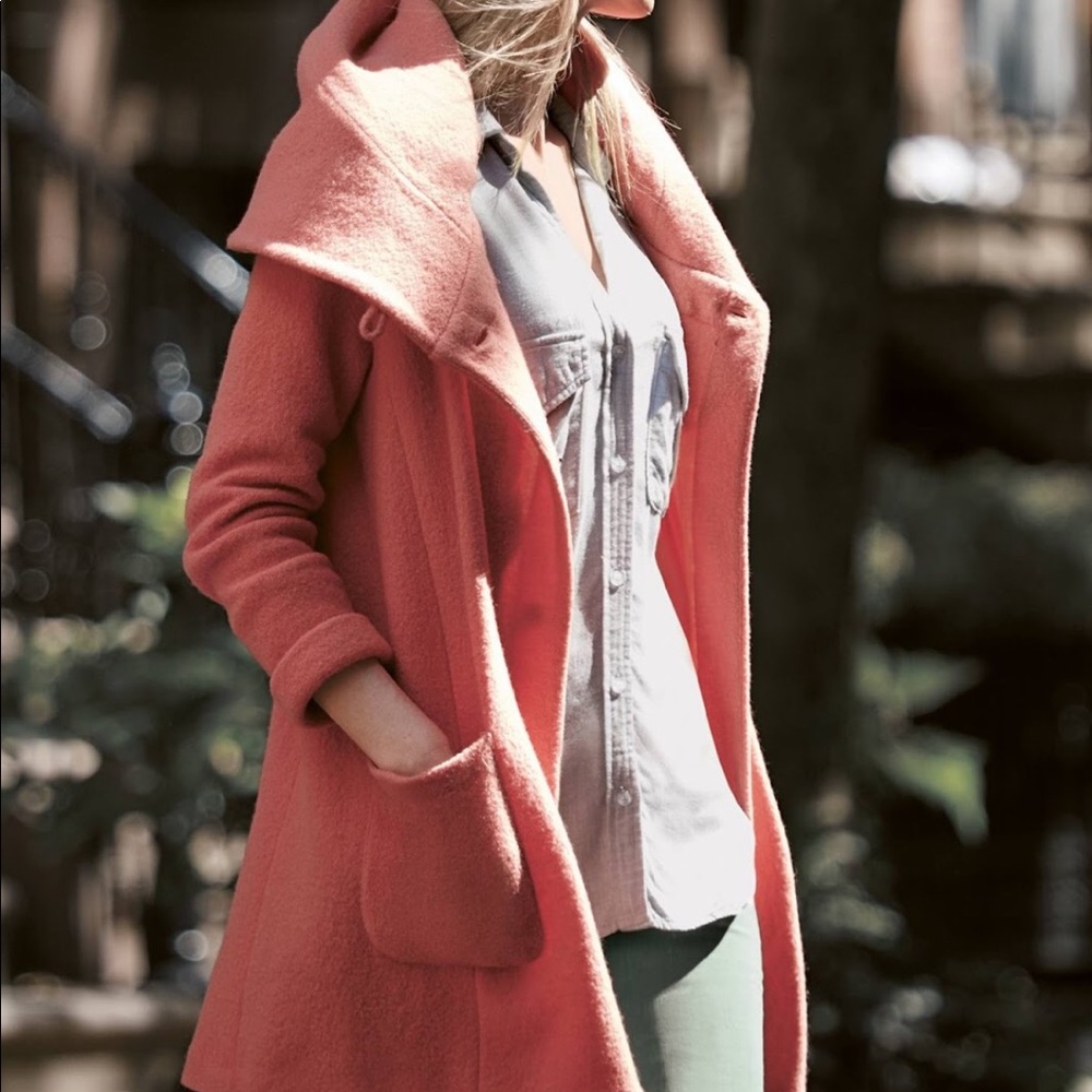 Anthropologie boiled wool jacket